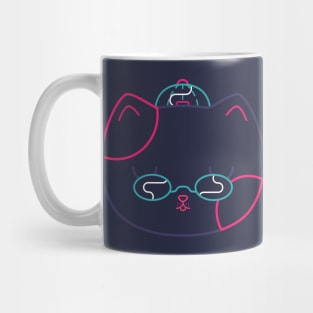 Radical Neon Cat Mug